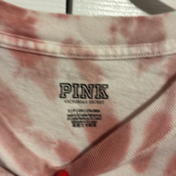 Victoria's Secret PINK short sleeve crop tie dye shirt size small NWOT - Picture 2 of 7